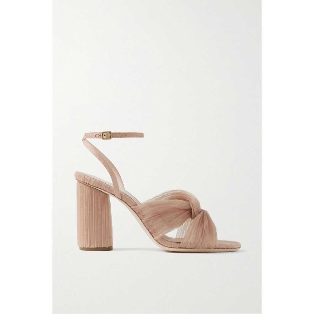 Loeffler Randall Reed Beauty Pleated Twist Heels Size 7 Blush Pink $325.00 - Picture 3 of 8